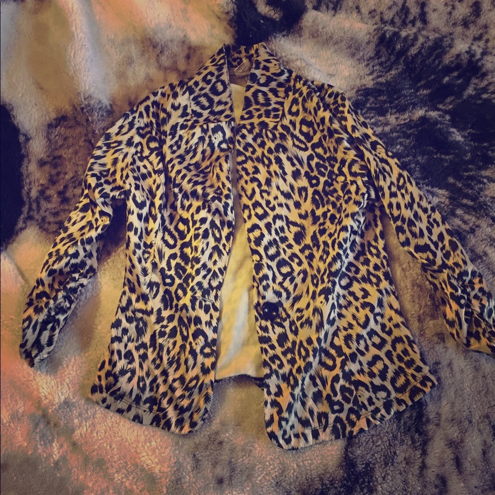 Cheetah Print Blazer